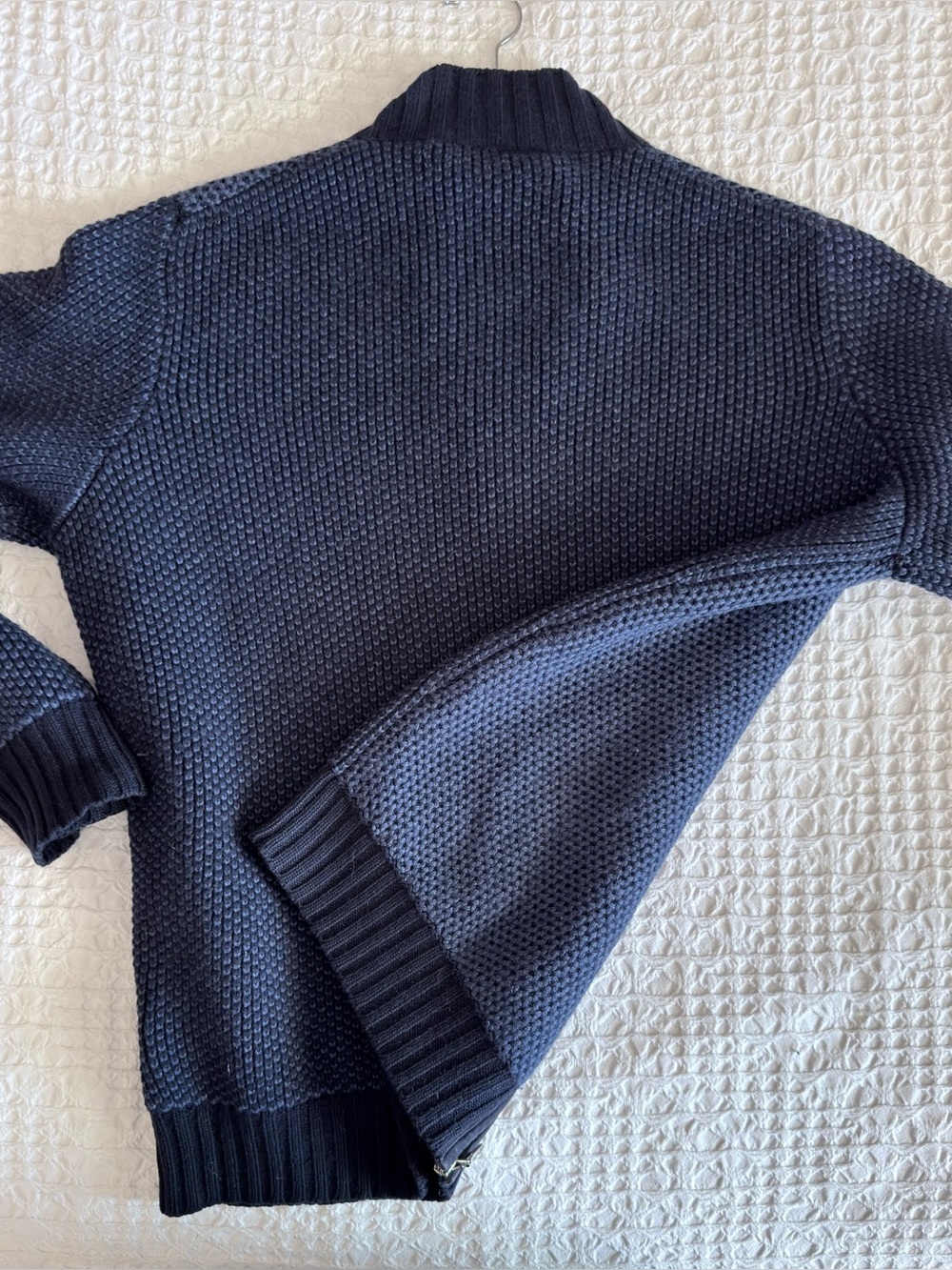Doriani 100% Cashmere Full Zip Sweater Italy Blue/Black Men’s XXL 56 Luxury - Picture 12 of 14